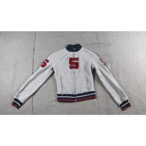 Triple Five Soul Sweatshirt S Womens Logo Gray Multicolor Full Zip Vintage Y2K